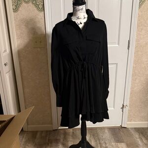 Chic Black Long Sleeve Dress